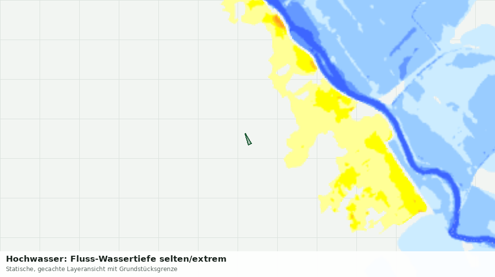 Statische Kartenansicht: Hochwasser: Fluss-Wassertiefe selten/extrem