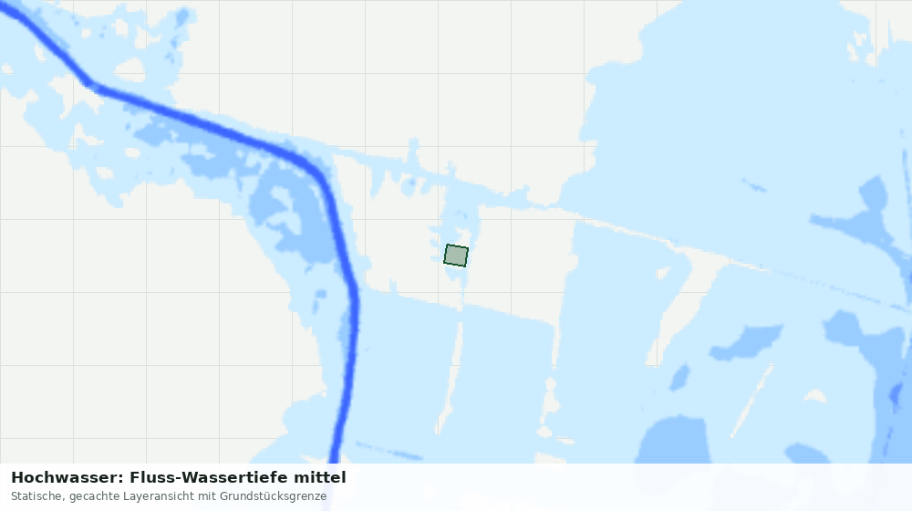 Statische Kartenansicht: Hochwasser: Fluss-Wassertiefe mittel