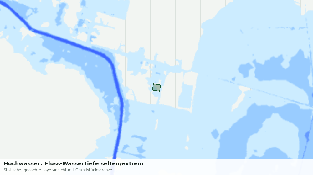 Statische Kartenansicht: Hochwasser: Fluss-Wassertiefe selten/extrem