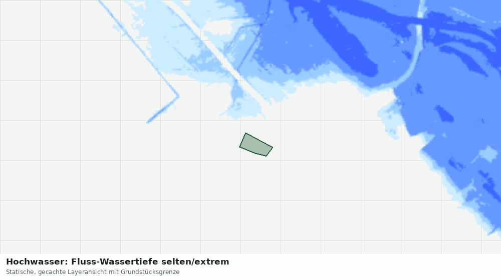 Statische Kartenansicht: Hochwasser: Fluss-Wassertiefe selten/extrem