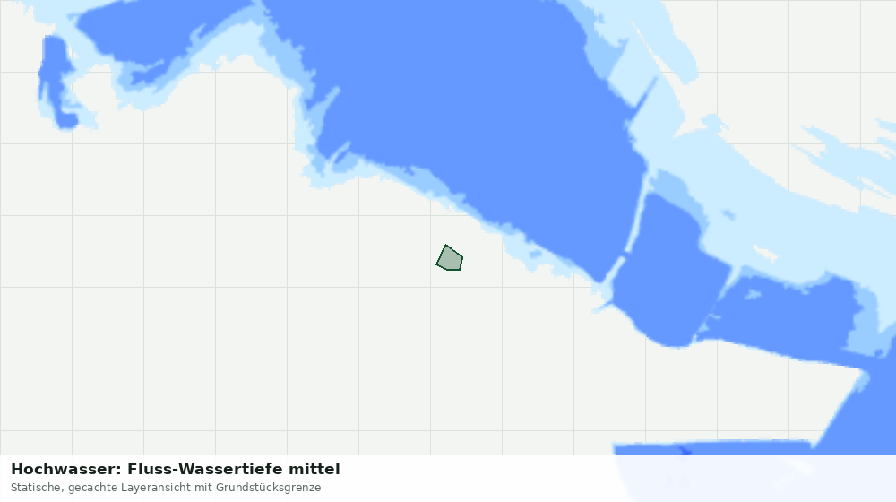 Statische Kartenansicht: Hochwasser: Fluss-Wassertiefe mittel