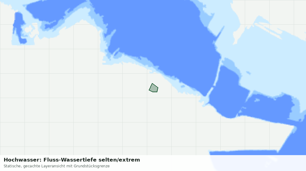 Statische Kartenansicht: Hochwasser: Fluss-Wassertiefe selten/extrem