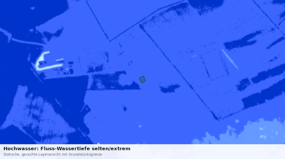 Statische Kartenansicht: Hochwasser: Fluss-Wassertiefe selten/extrem