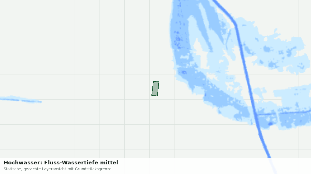 Statische Kartenansicht: Hochwasser: Fluss-Wassertiefe mittel