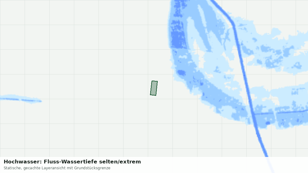 Statische Kartenansicht: Hochwasser: Fluss-Wassertiefe selten/extrem