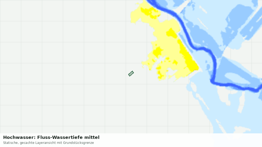 Statische Kartenansicht: Hochwasser: Fluss-Wassertiefe mittel