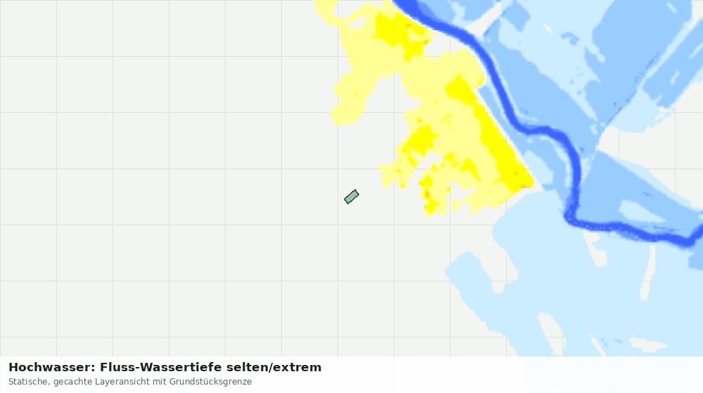 Statische Kartenansicht: Hochwasser: Fluss-Wassertiefe selten/extrem