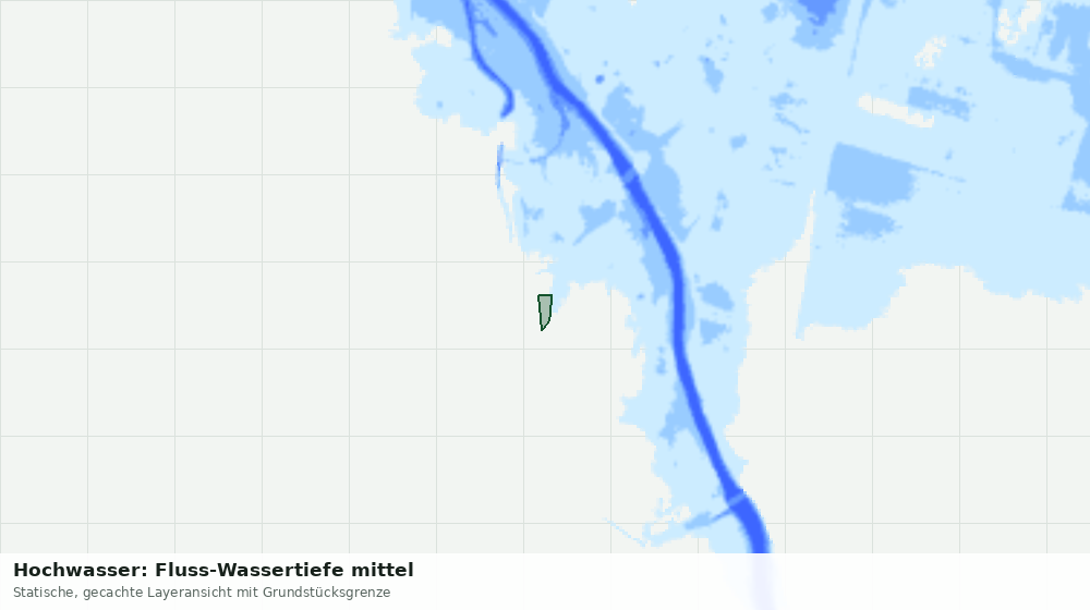 Statische Kartenansicht: Hochwasser: Fluss-Wassertiefe mittel