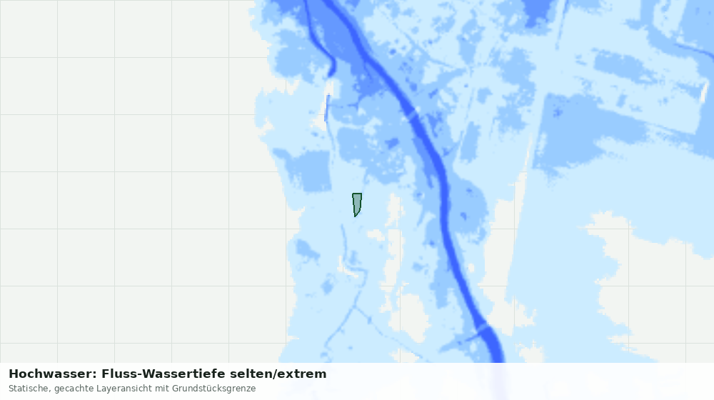 Statische Kartenansicht: Hochwasser: Fluss-Wassertiefe selten/extrem