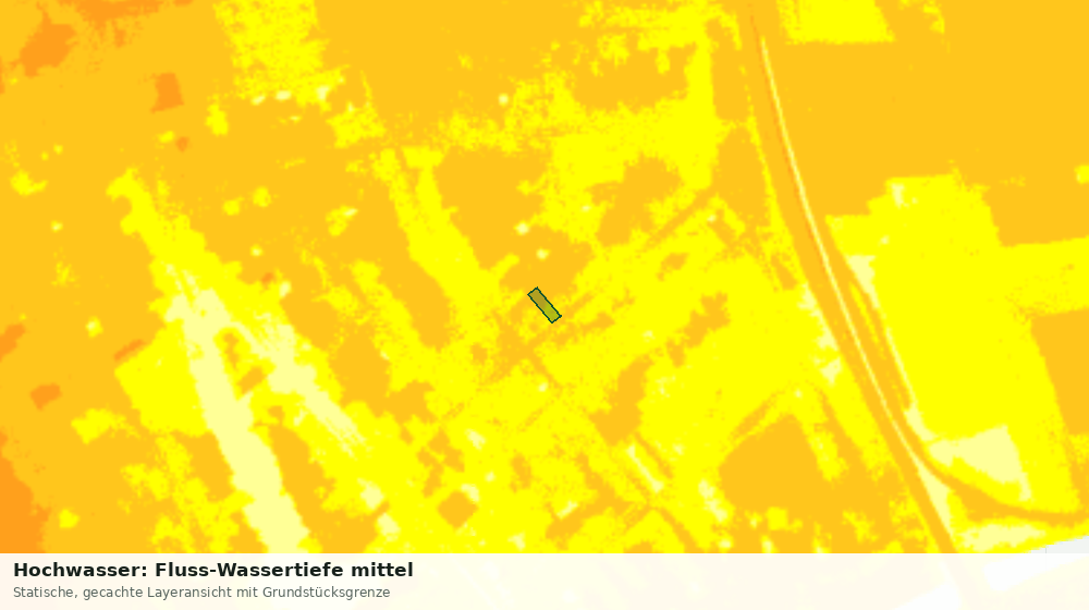 Statische Kartenansicht: Hochwasser: Fluss-Wassertiefe mittel
