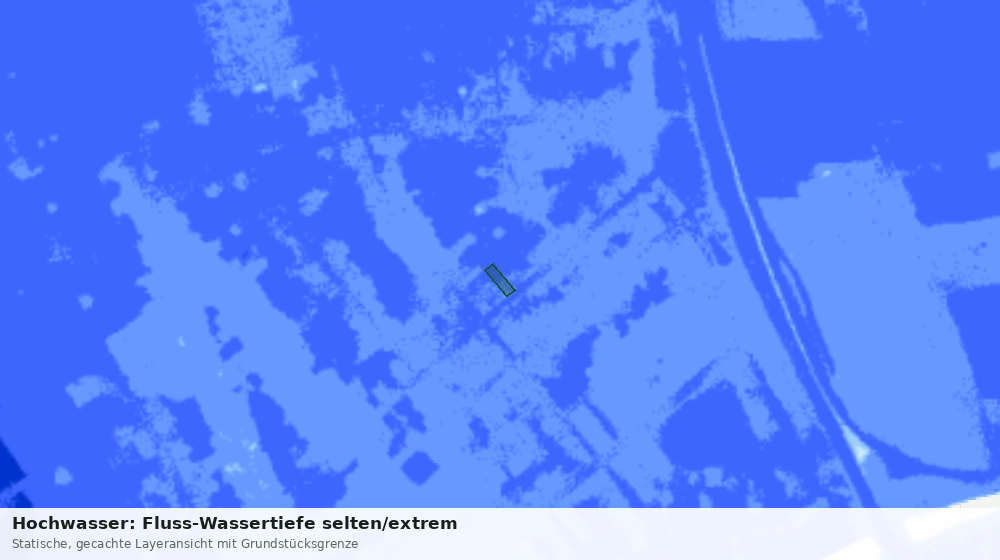 Statische Kartenansicht: Hochwasser: Fluss-Wassertiefe selten/extrem