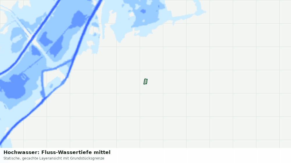 Statische Kartenansicht: Hochwasser: Fluss-Wassertiefe mittel