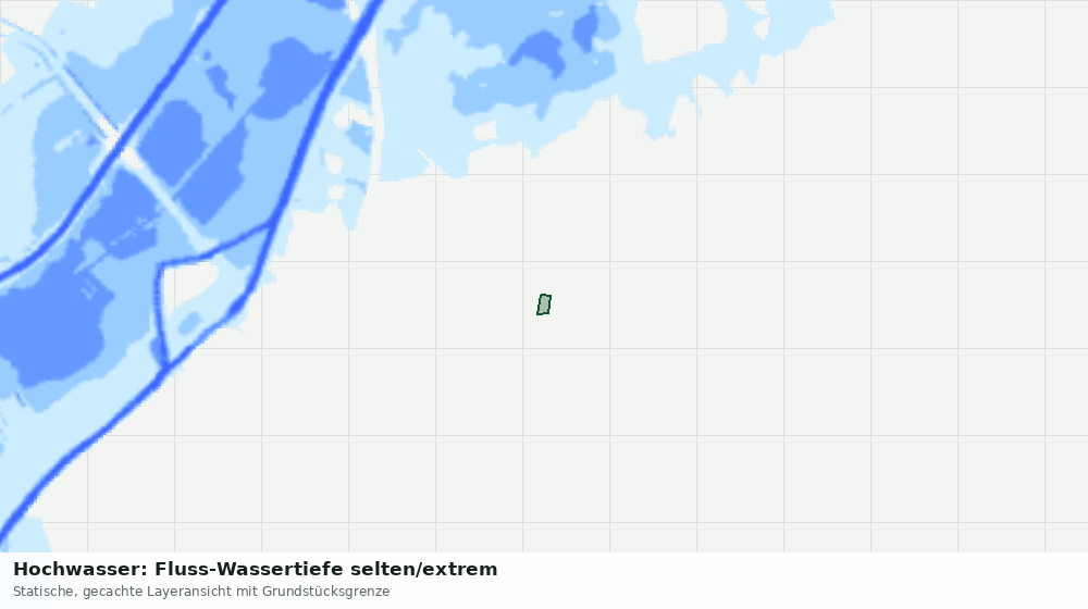 Statische Kartenansicht: Hochwasser: Fluss-Wassertiefe selten/extrem