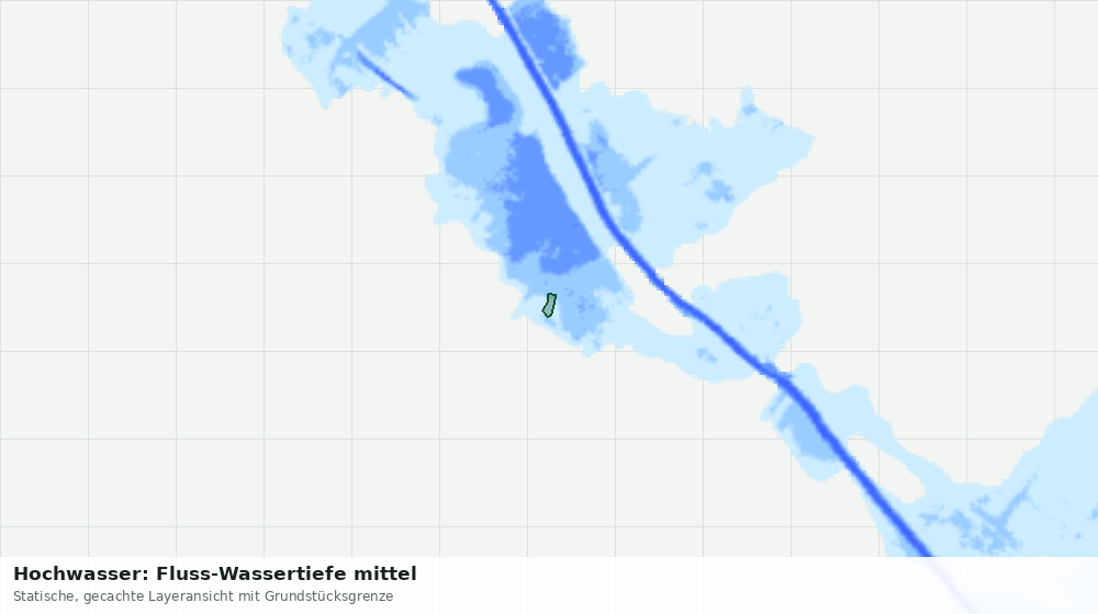 Statische Kartenansicht: Hochwasser: Fluss-Wassertiefe mittel