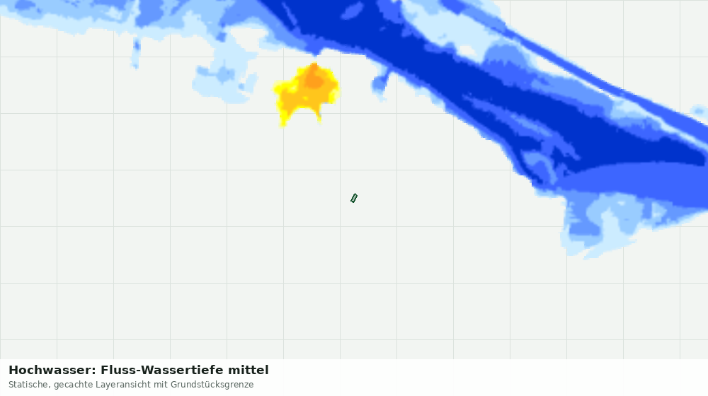 Statische Kartenansicht: Hochwasser: Fluss-Wassertiefe mittel