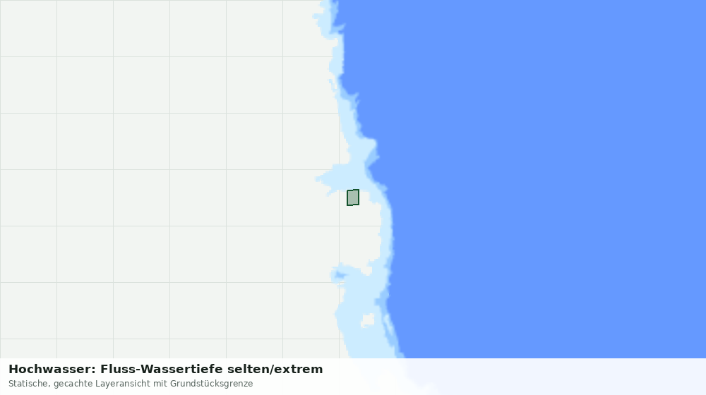 Statische Kartenansicht: Hochwasser: Fluss-Wassertiefe selten/extrem