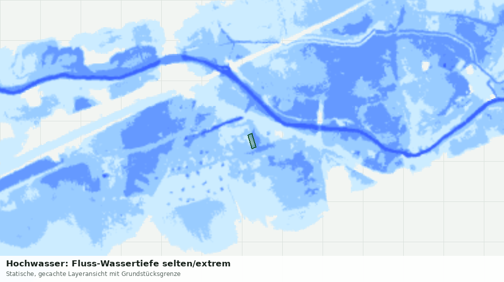 Statische Kartenansicht: Hochwasser: Fluss-Wassertiefe selten/extrem