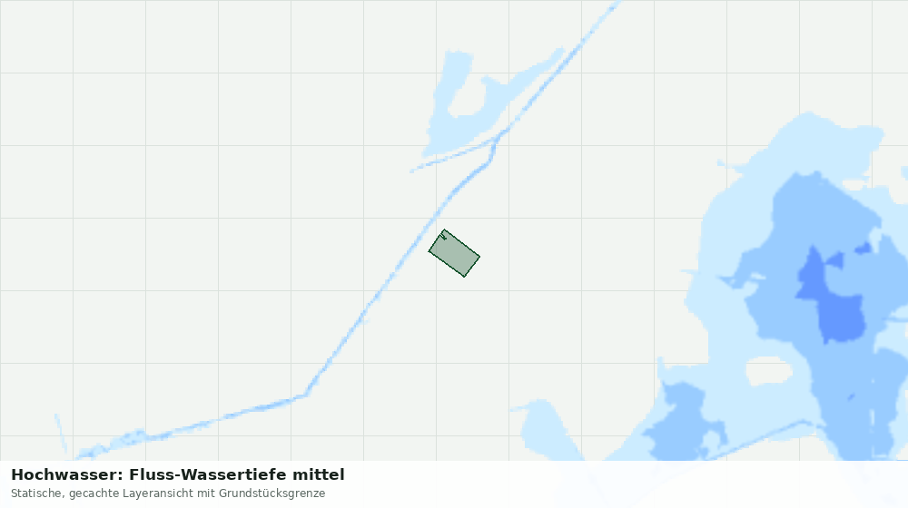 Statische Kartenansicht: Hochwasser: Fluss-Wassertiefe mittel