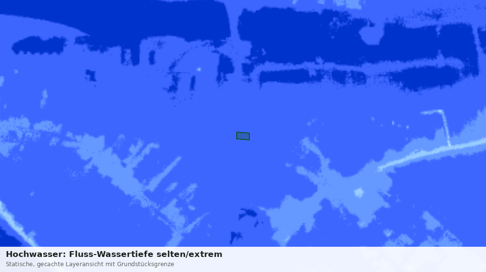 Statische Kartenansicht: Hochwasser: Fluss-Wassertiefe selten/extrem