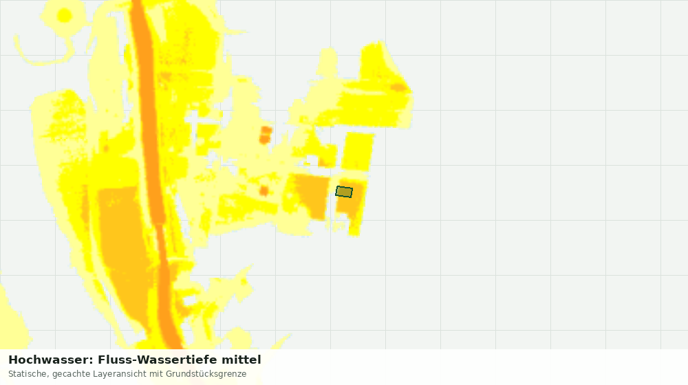 Statische Kartenansicht: Hochwasser: Fluss-Wassertiefe mittel
