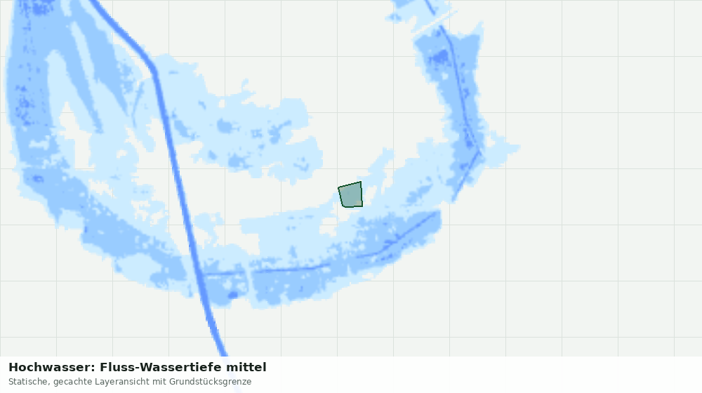 Statische Kartenansicht: Hochwasser: Fluss-Wassertiefe mittel