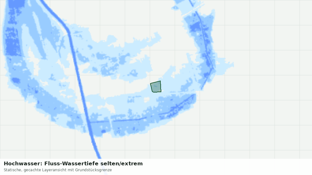 Statische Kartenansicht: Hochwasser: Fluss-Wassertiefe selten/extrem