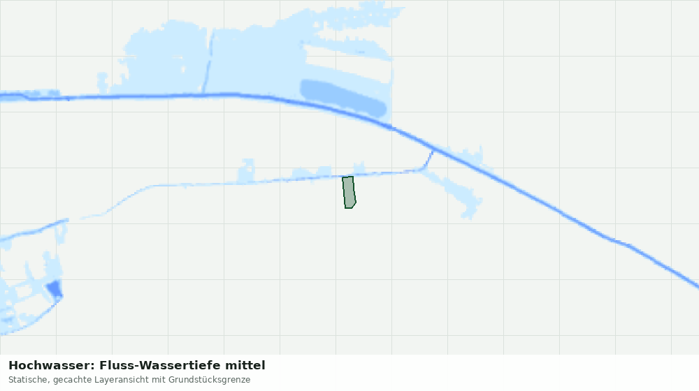 Statische Kartenansicht: Hochwasser: Fluss-Wassertiefe mittel