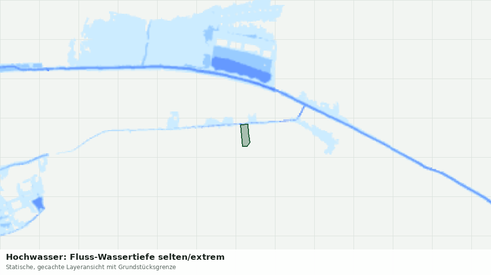 Statische Kartenansicht: Hochwasser: Fluss-Wassertiefe selten/extrem