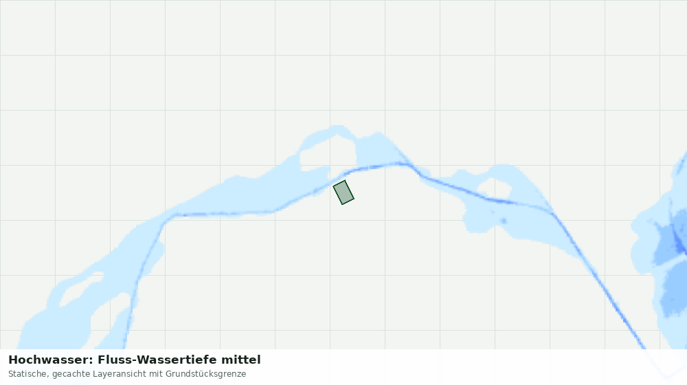 Statische Kartenansicht: Hochwasser: Fluss-Wassertiefe mittel