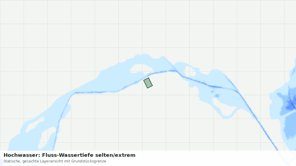 Statische Kartenansicht: Hochwasser: Fluss-Wassertiefe selten/extrem