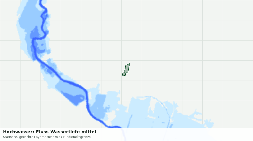 Statische Kartenansicht: Hochwasser: Fluss-Wassertiefe mittel