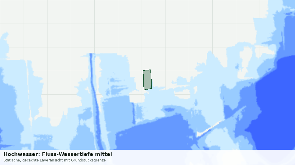 Statische Kartenansicht: Hochwasser: Fluss-Wassertiefe mittel