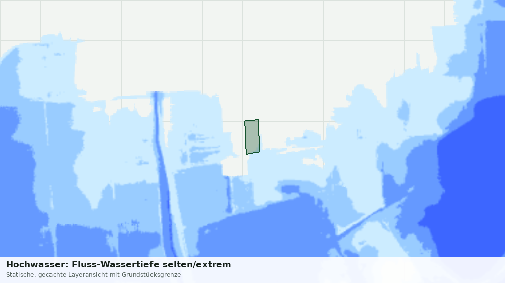 Statische Kartenansicht: Hochwasser: Fluss-Wassertiefe selten/extrem