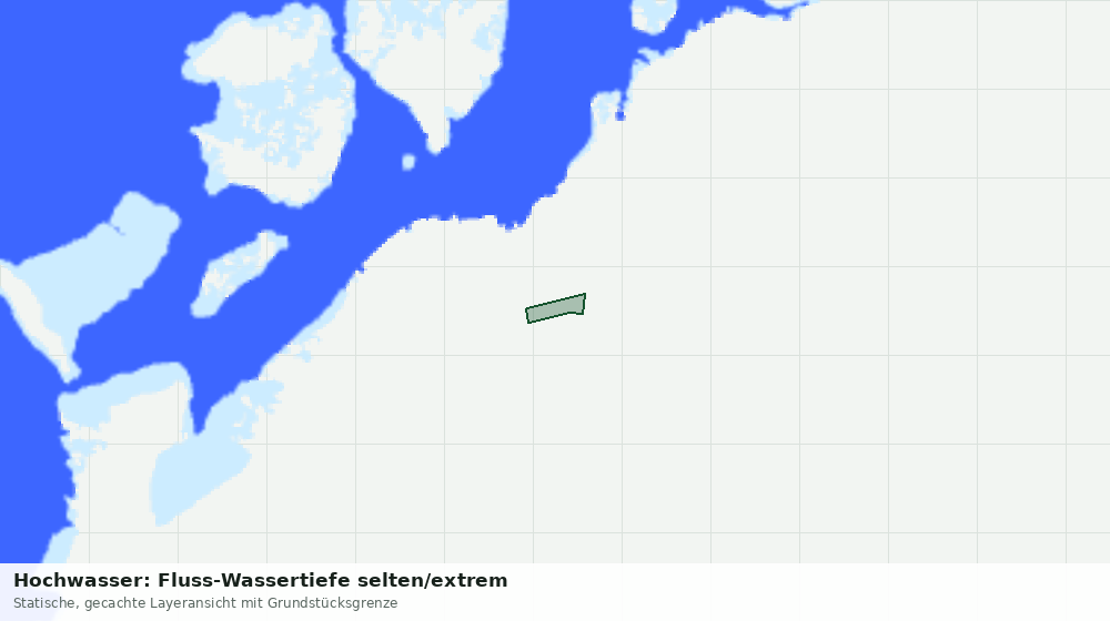 Statische Kartenansicht: Hochwasser: Fluss-Wassertiefe selten/extrem