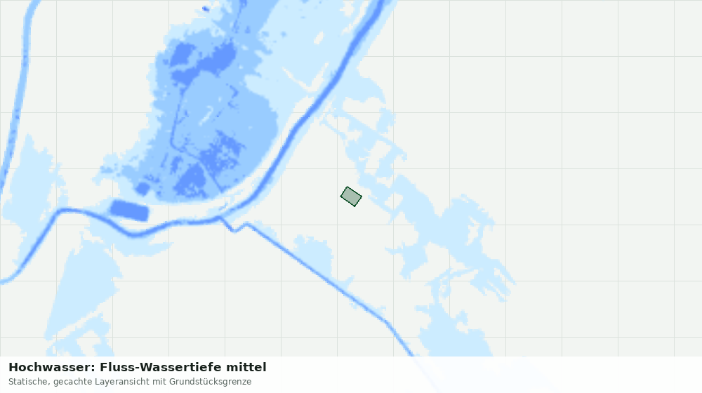 Statische Kartenansicht: Hochwasser: Fluss-Wassertiefe mittel