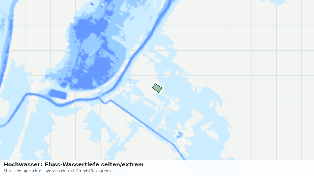 Statische Kartenansicht: Hochwasser: Fluss-Wassertiefe selten/extrem