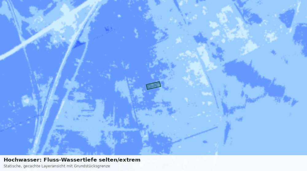 Statische Kartenansicht: Hochwasser: Fluss-Wassertiefe selten/extrem
