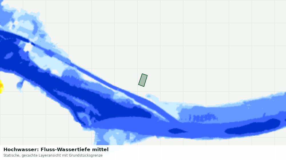 Statische Kartenansicht: Hochwasser: Fluss-Wassertiefe mittel