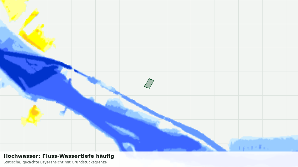 Statische Kartenansicht: Hochwasser: Fluss-Wassertiefe häufig