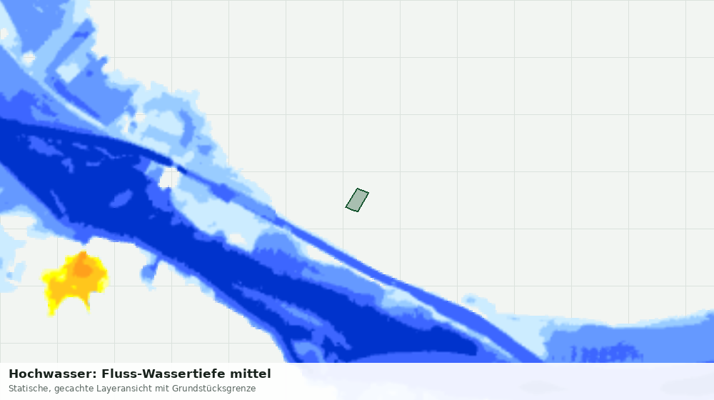 Statische Kartenansicht: Hochwasser: Fluss-Wassertiefe mittel