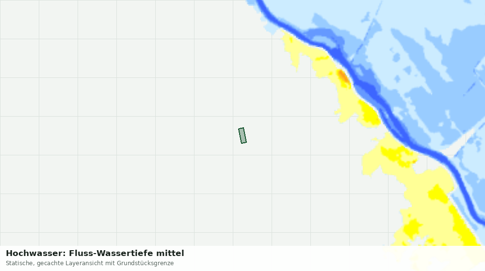 Statische Kartenansicht: Hochwasser: Fluss-Wassertiefe mittel
