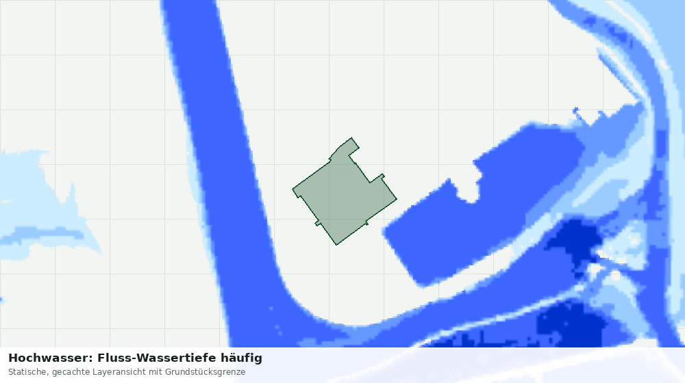 Statische Kartenansicht: Hochwasser: Fluss-Wassertiefe häufig