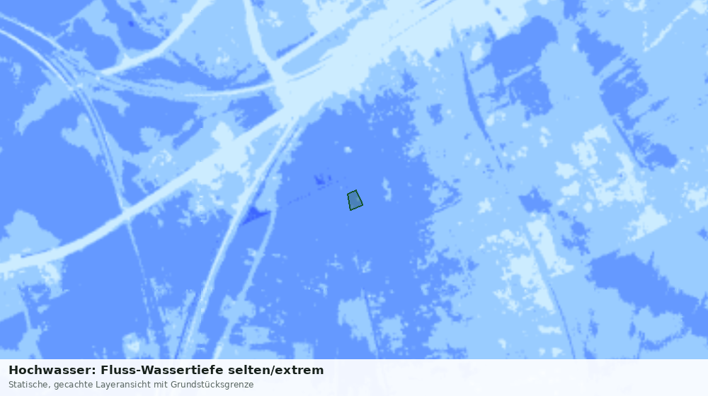 Statische Kartenansicht: Hochwasser: Fluss-Wassertiefe selten/extrem