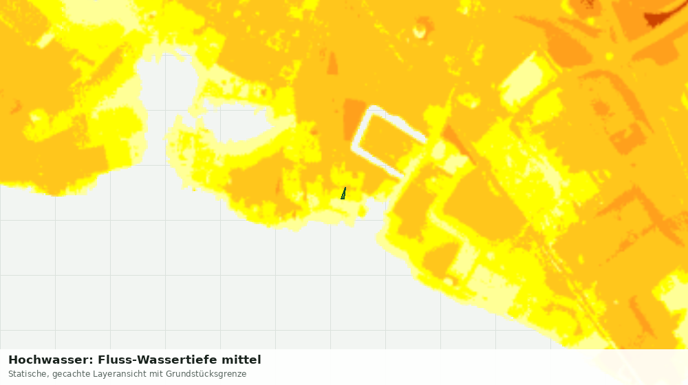 Statische Kartenansicht: Hochwasser: Fluss-Wassertiefe mittel