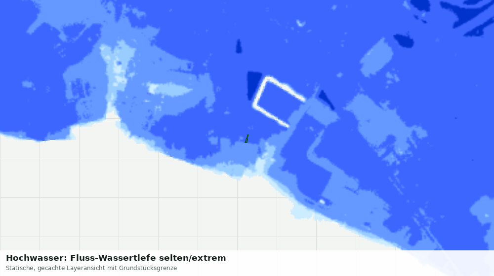 Statische Kartenansicht: Hochwasser: Fluss-Wassertiefe selten/extrem