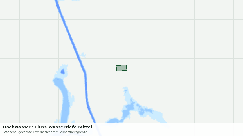 Statische Kartenansicht: Hochwasser: Fluss-Wassertiefe mittel