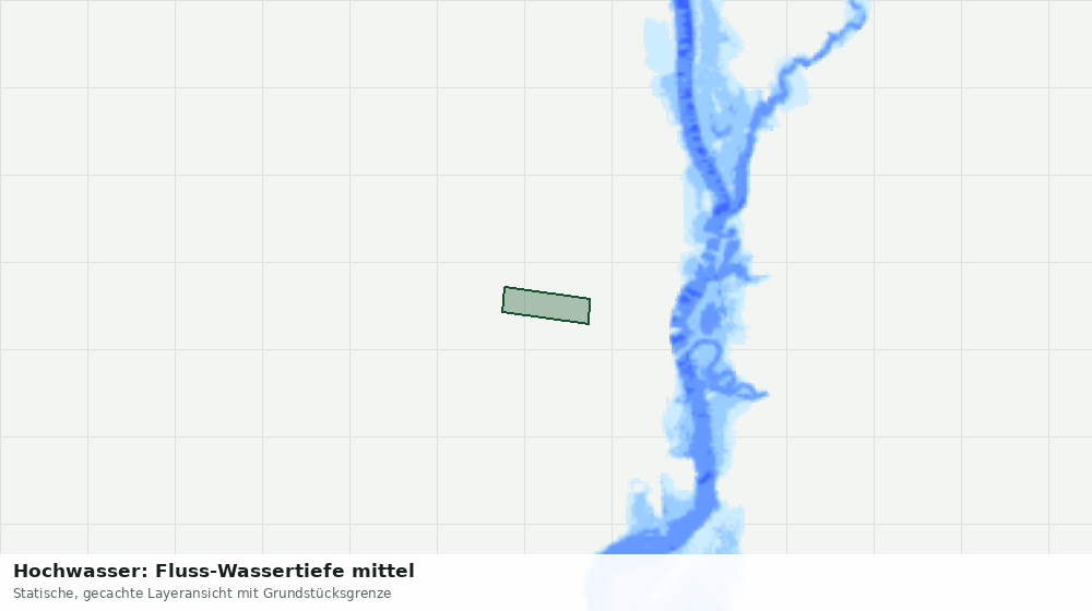 Statische Kartenansicht: Hochwasser: Fluss-Wassertiefe mittel
