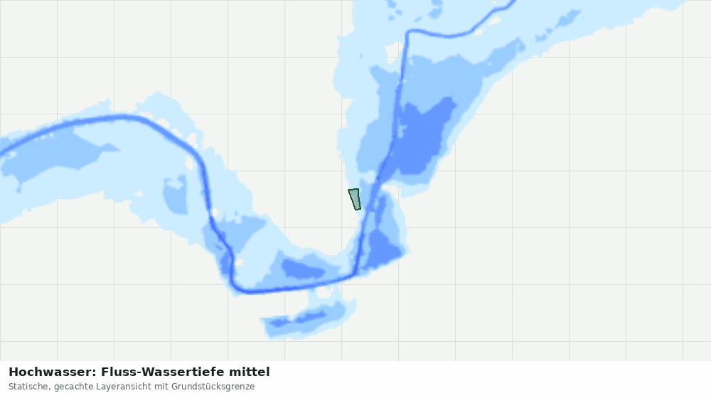 Statische Kartenansicht: Hochwasser: Fluss-Wassertiefe mittel