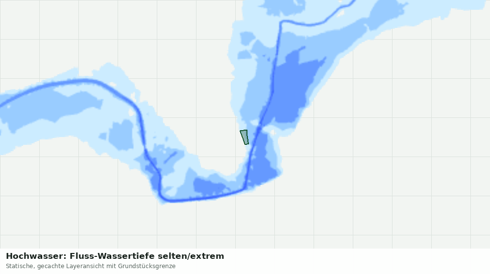 Statische Kartenansicht: Hochwasser: Fluss-Wassertiefe selten/extrem