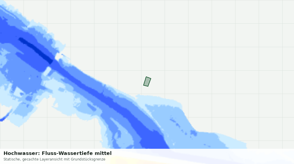 Statische Kartenansicht: Hochwasser: Fluss-Wassertiefe mittel